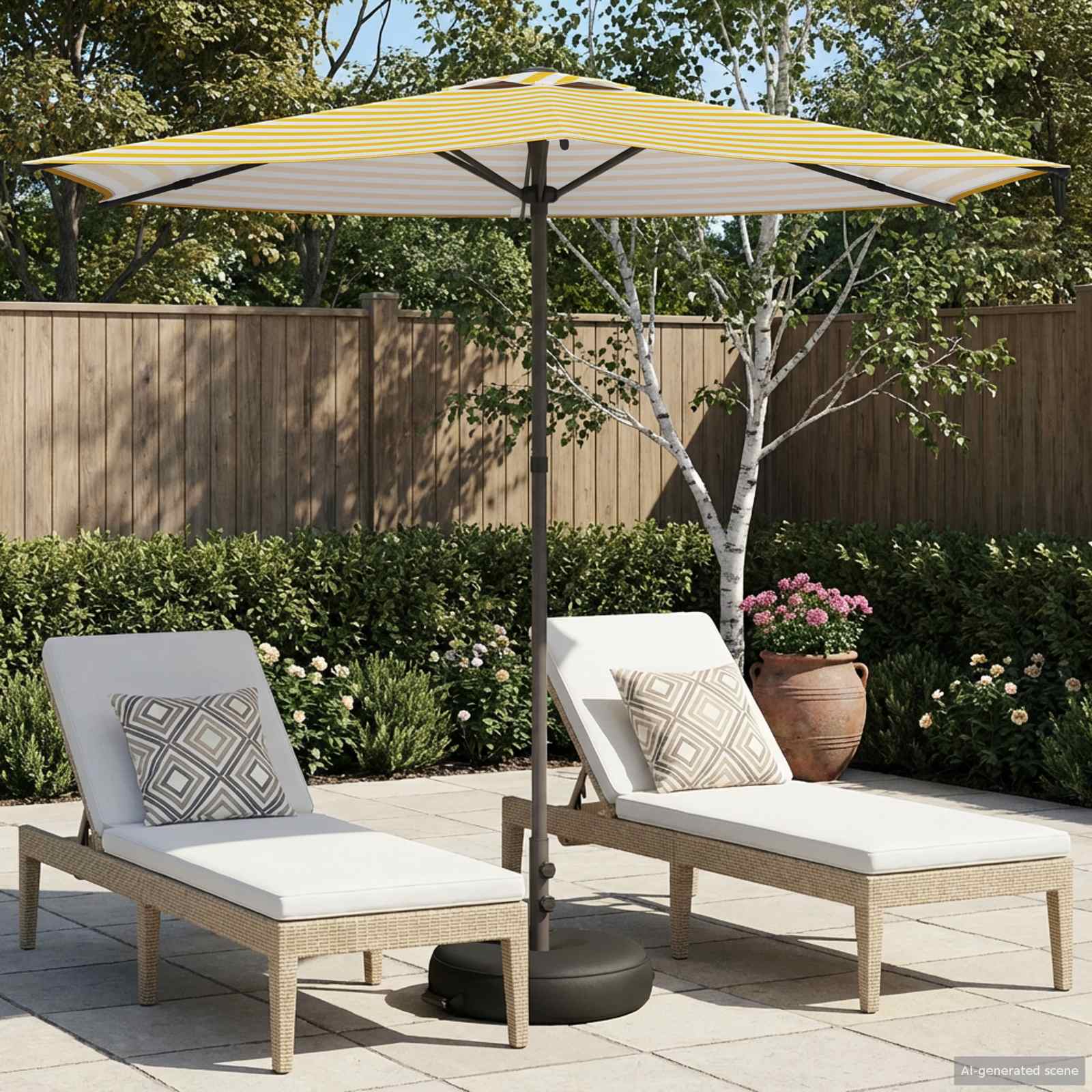 vidaXL Parasol de Grădină 270 x 270 cm Poliester Dreptunghiular