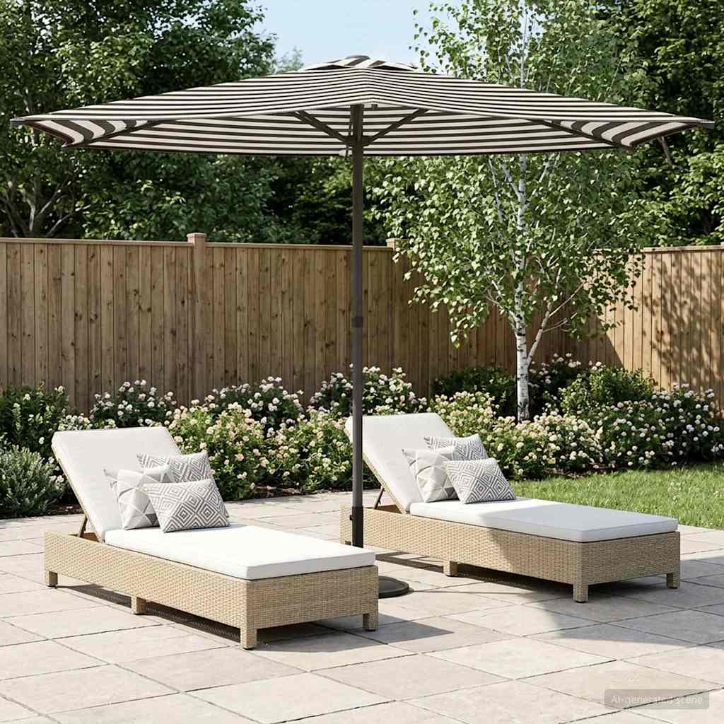 vidaXL Parasol de Grădină 270 x 270 cm Poliester Dreptunghiular