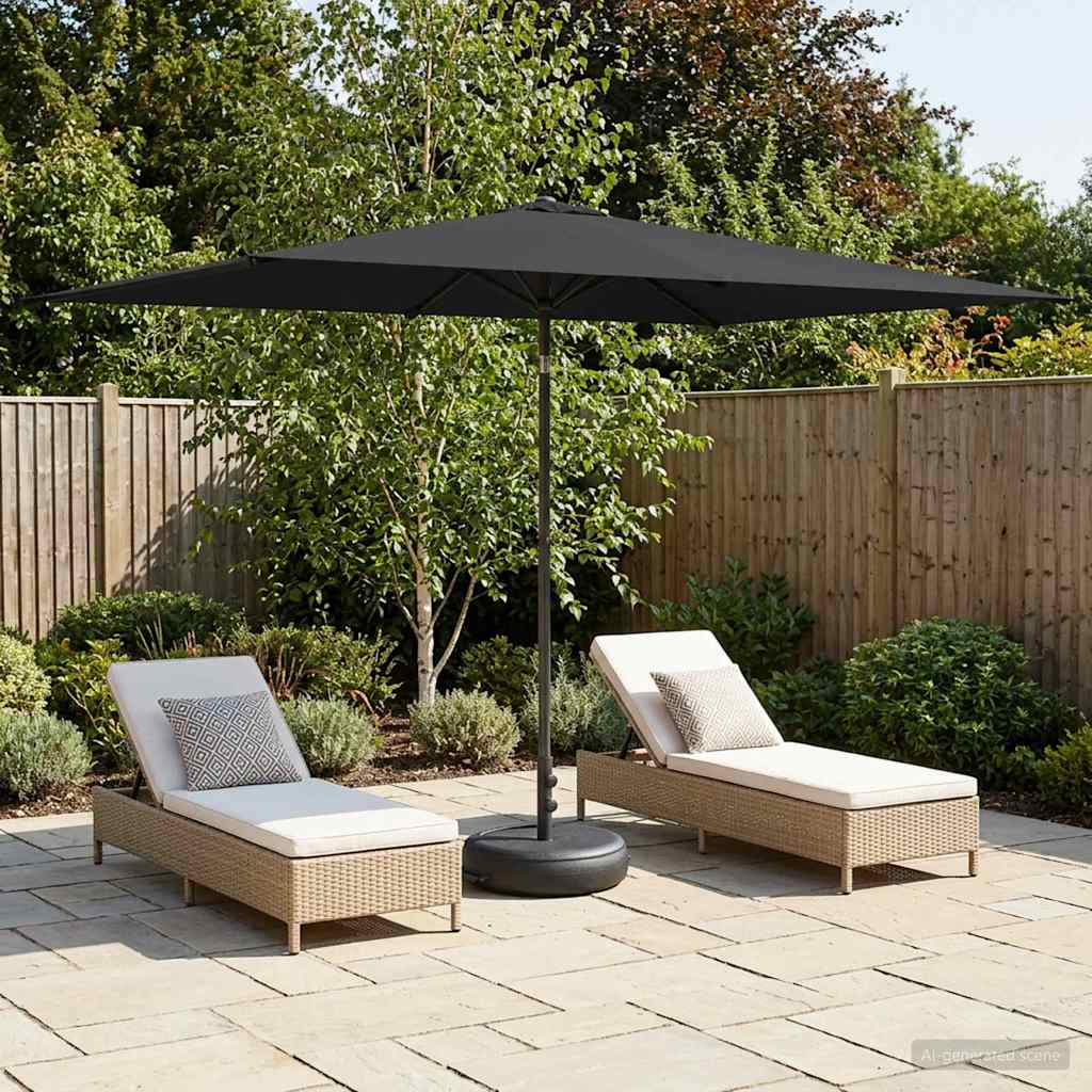 vidaXL Umbrelă de grădină cu bază 200 x 300 cm Poliester