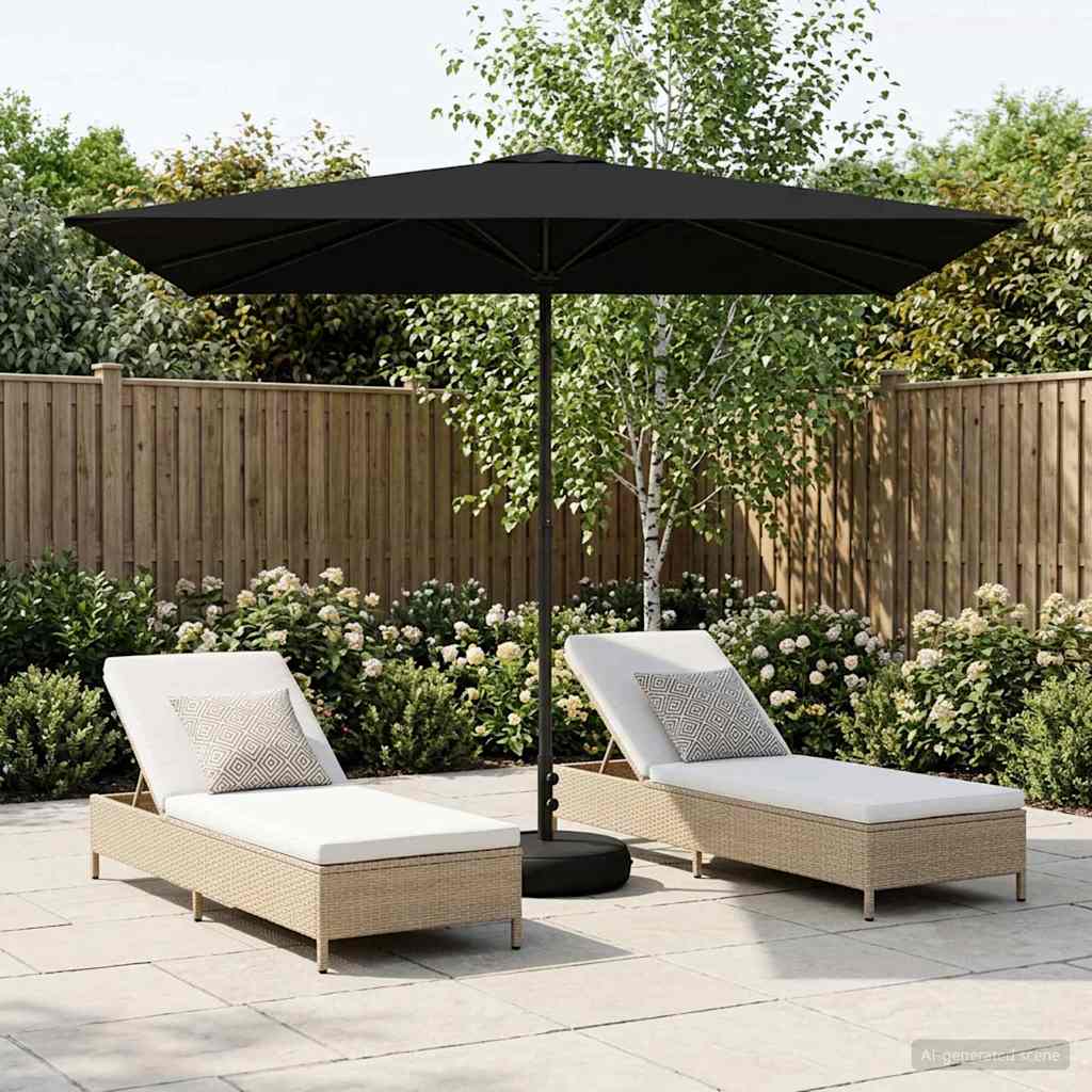 vidaXL Umbrelă de grădină cu bază 200 x 300 cm Poliester
