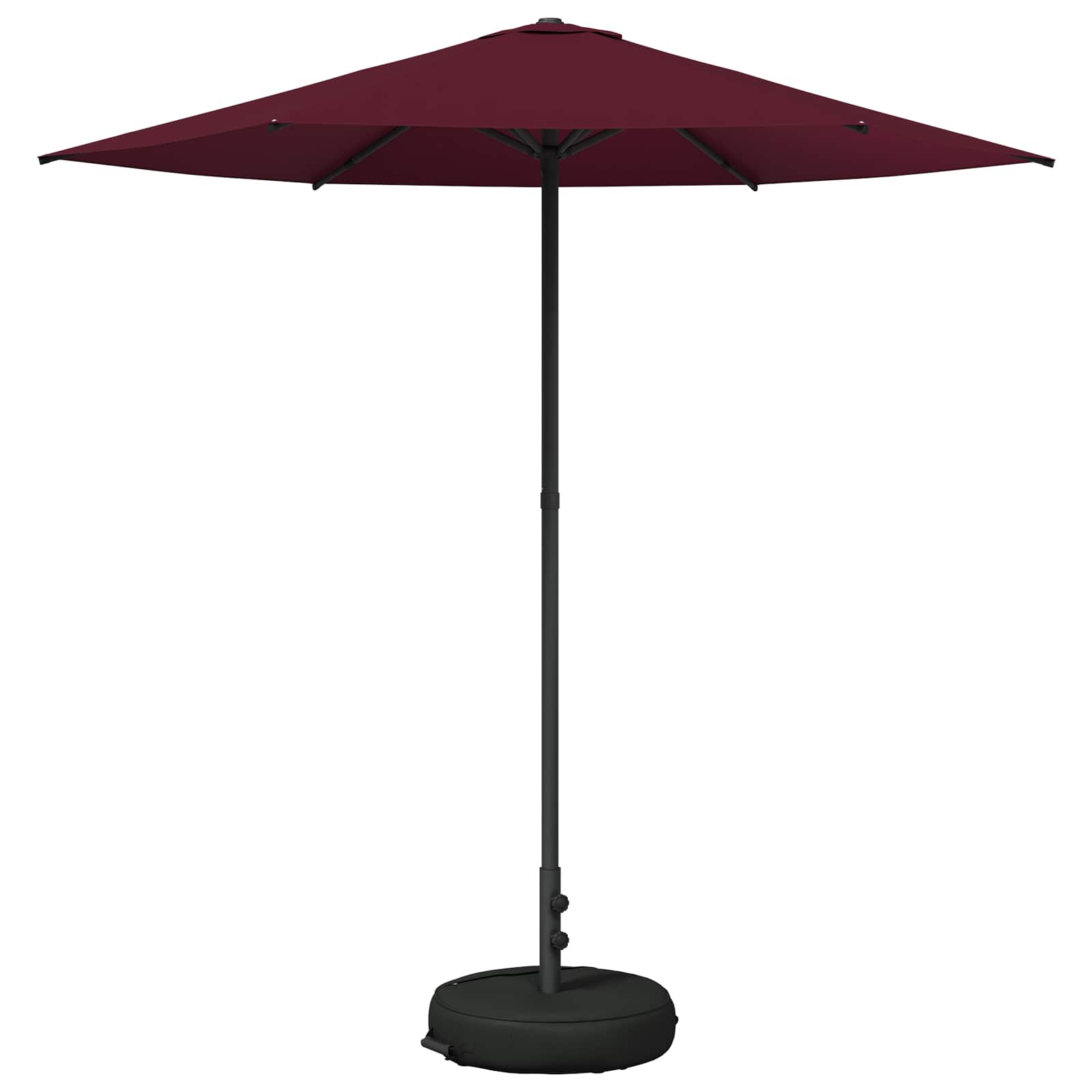 Vrtni dežnik 230 x 230 cm Poliester Pravokotna Bordeaux rdeča
