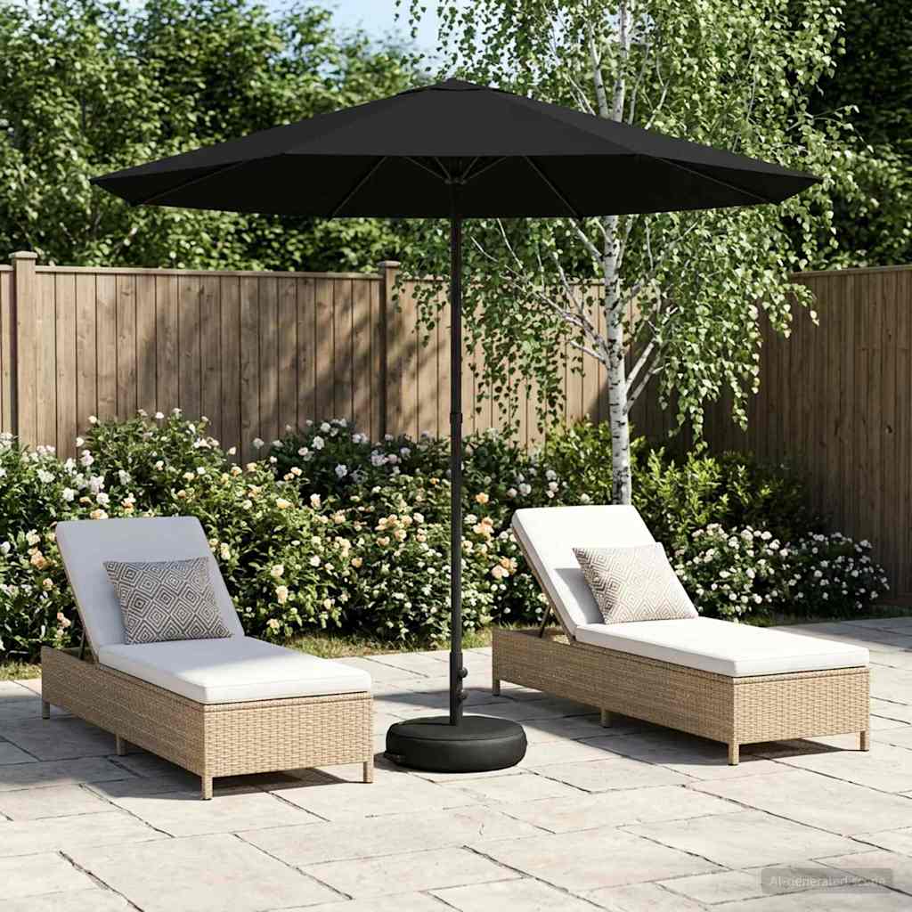 vidaXL Parasol de Grădină 230 x 230 cm Poliester Dreptunghiular Negru
