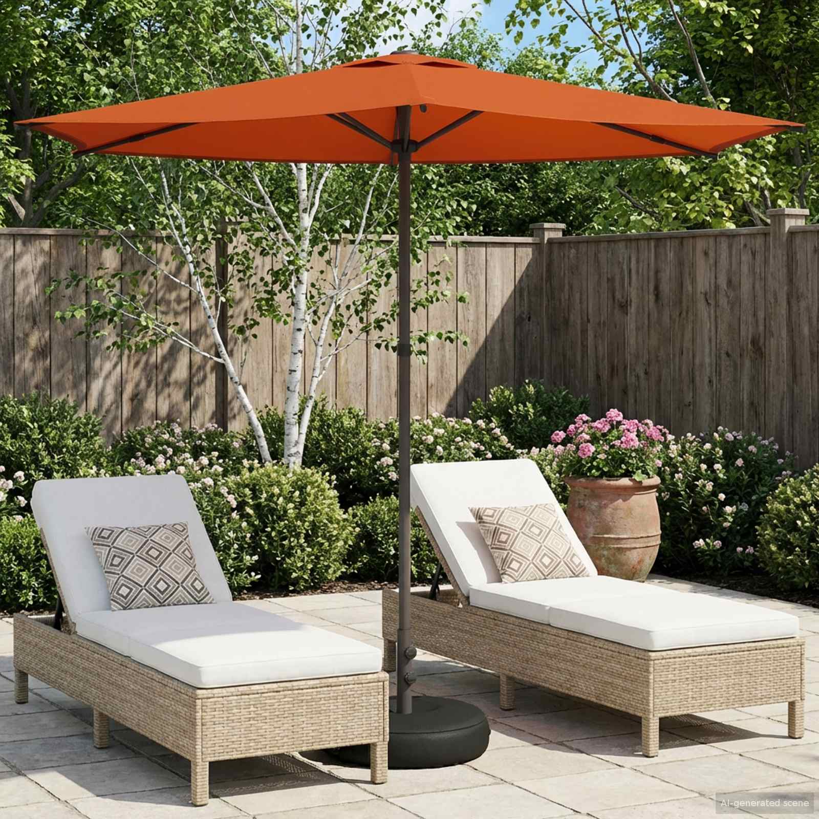 vidaXL Parasol de Grădină 270 x 270 cm Poliester Dreptunghiular