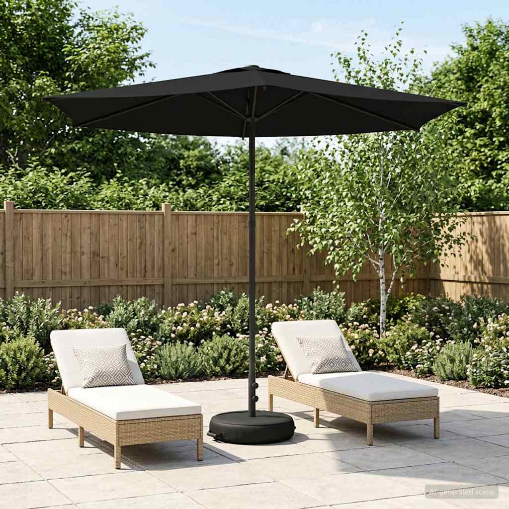 vidaXL Parasol de Grădină 270 x 270 cm Poliester Dreptunghiular Negru