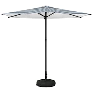 Vrtni dežnik 270 x 270 cm Poliester Pravokotna Modra in bela