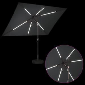 Zahradní slunečník s LED osvětlením a podstavcem 200 x 300 cm - obrázek 4