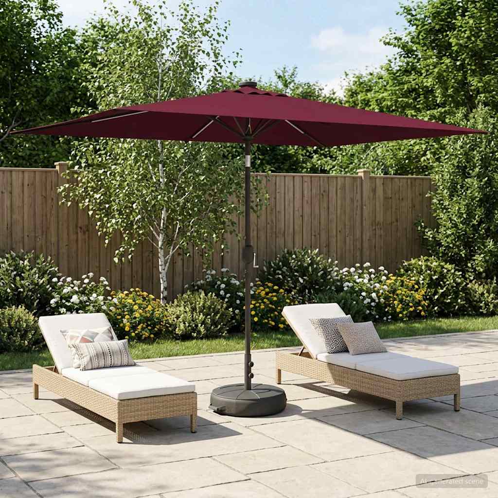 vidaXL Umbrela de grădină cu LED-uri 200 x 300 cm Poliester