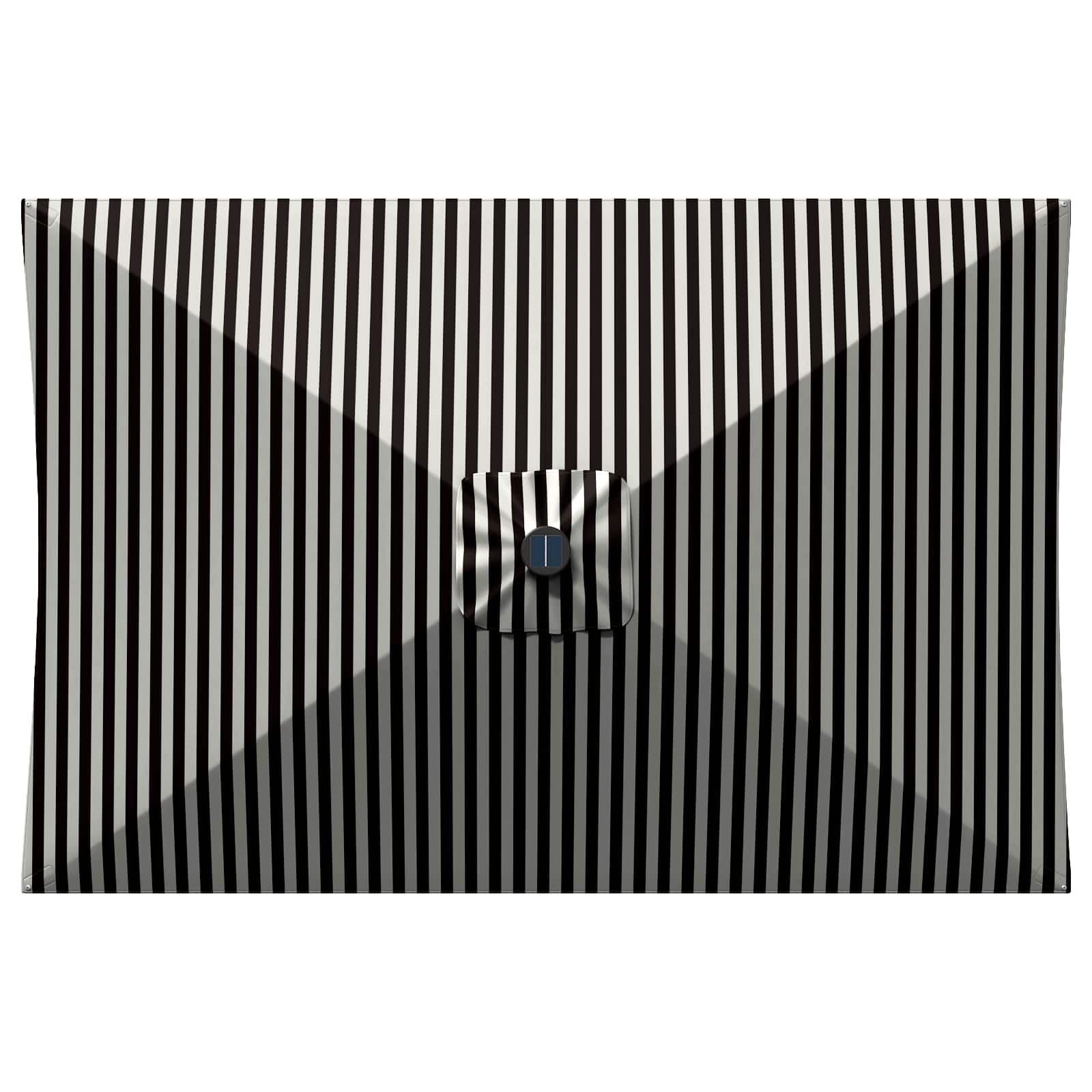 Zunanje senčilo z LED lučmi 200 x 300 cm Poliester Črna in bela - slika 4
