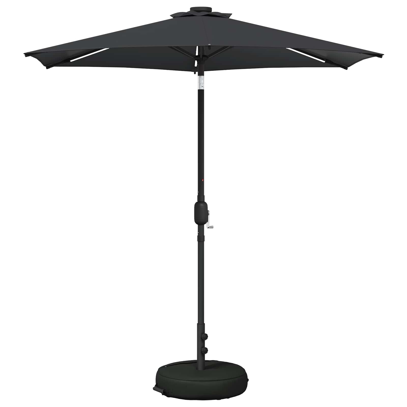Zunanje senčilo z LED lučmi 230 x 230 cm Poliester Antracit