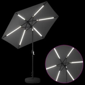 Zahradní slunečník s LED osvětlením a podstavcem 230 x 230 cm - obrázek 4