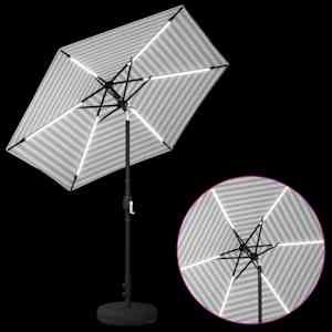 Zahradní slunečník s LED osvětlením a podstavcem 230 x 230 cm - obrázek 4