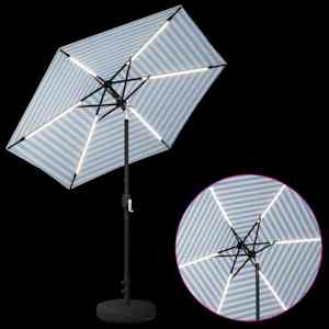 Zahradní slunečník s LED osvětlením a podstavcem 230 x 230 cm - obrázek 4