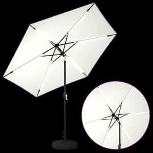 Zahradní slunečník s LED osvětlením a podstavcem 270 x 270 cm - obrázek 4