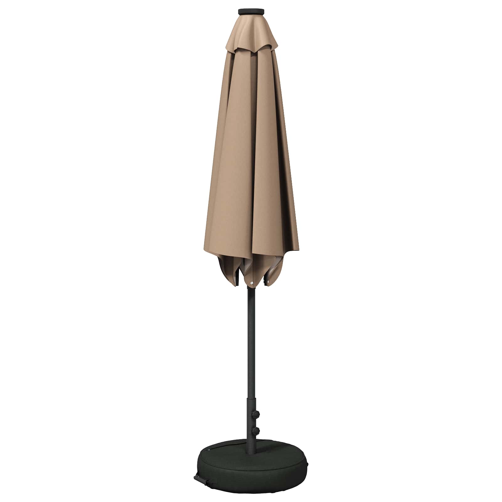 Zunanje senčilo z LED lučmi 270 x 270 cm Poliester Taupe - slika 2