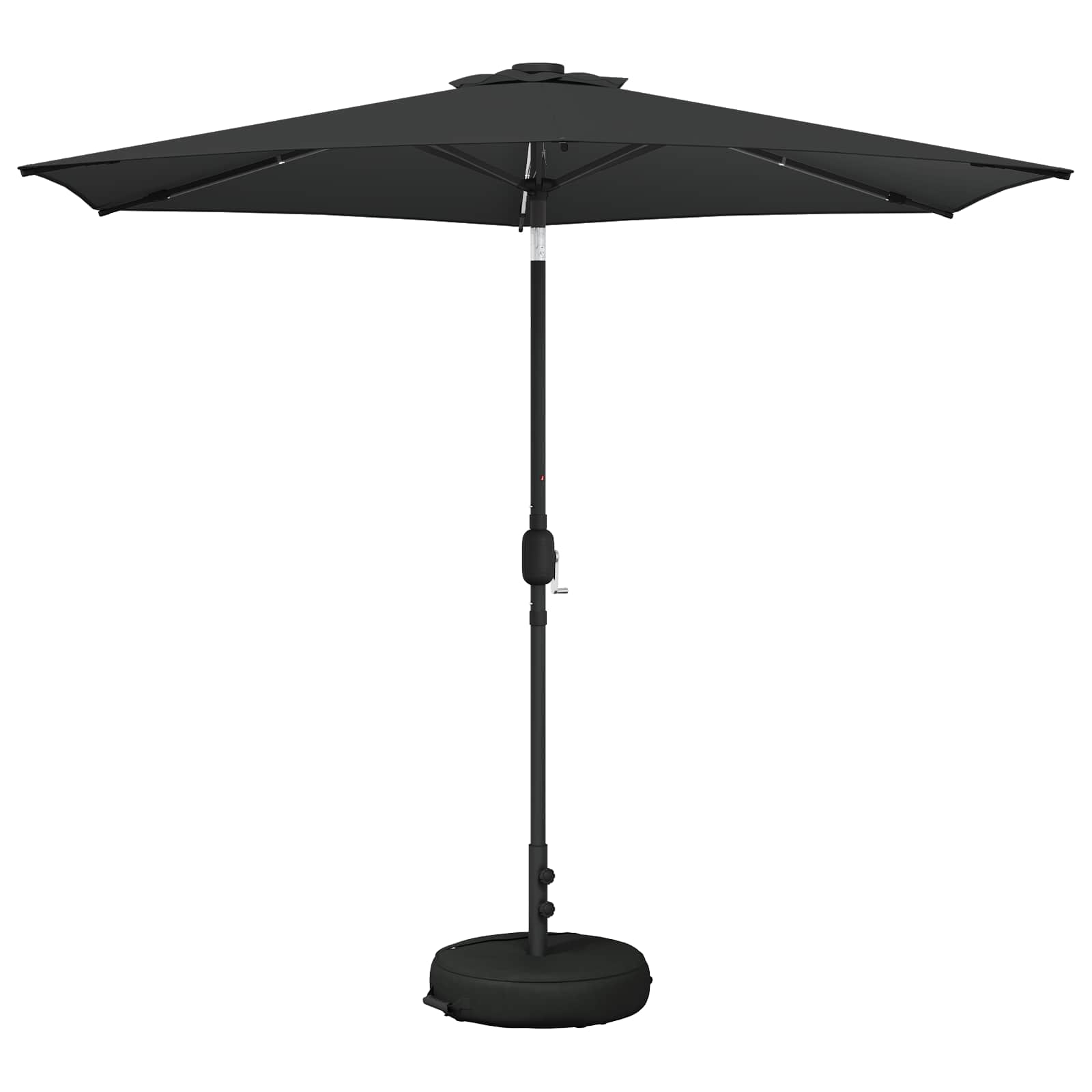 vidaXL Umbrela de grădină cu LED-uri 270 x 270 cm Poliester Antracit