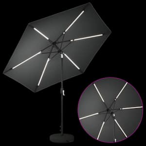 Zahradní slunečník s LED osvětlením a podstavcem 270 x 270 cm - obrázek 4