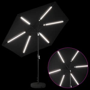 Zahradní slunečník s LED osvětlením a podstavcem 270 x 270 cm - obrázek 4