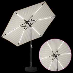 Zahradní slunečník s LED osvětlením a podstavcem 270 x 270 cm - obrázek 5