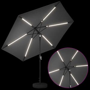 Zahradní slunečník s LED osvětlením a podstavcem 300 x 300 cm - obrázek 4