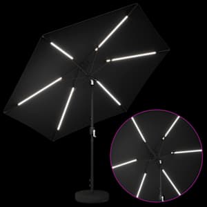 Zahradní slunečník s LED osvětlením a podstavcem 300 x 300 cm - obrázek 4