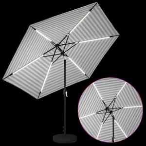 Zahradní slunečník s LED osvětlením a podstavcem 300 x 300 cm - obrázek 4