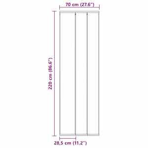 Sítko proti hmyzu s prostředním závěsem Černá 70 x 220 cm - obrázek 7