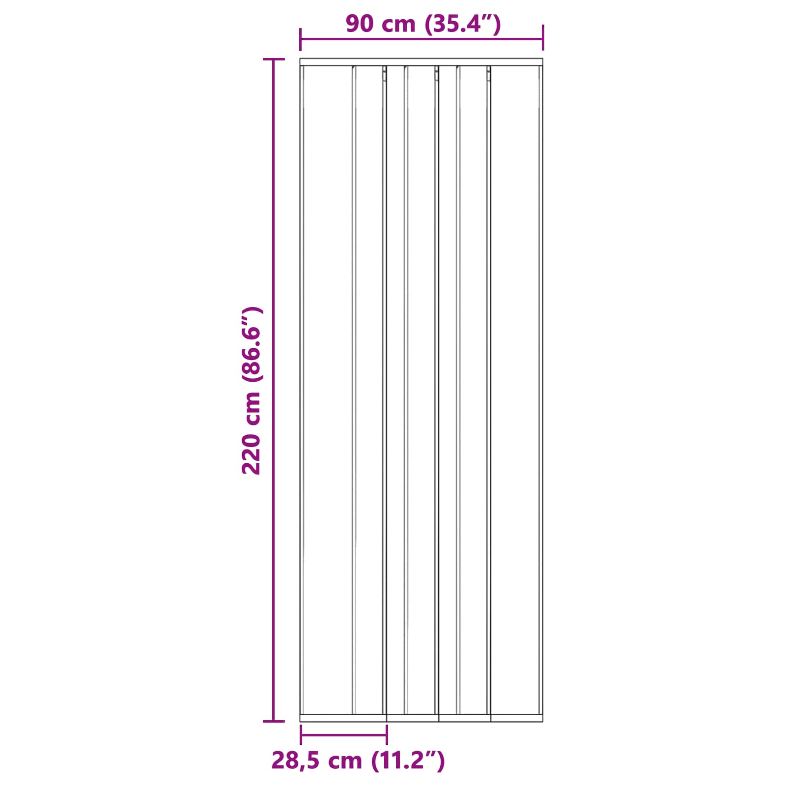 Insect deurenscherm met gaaskleed Zwart polyester image 7
