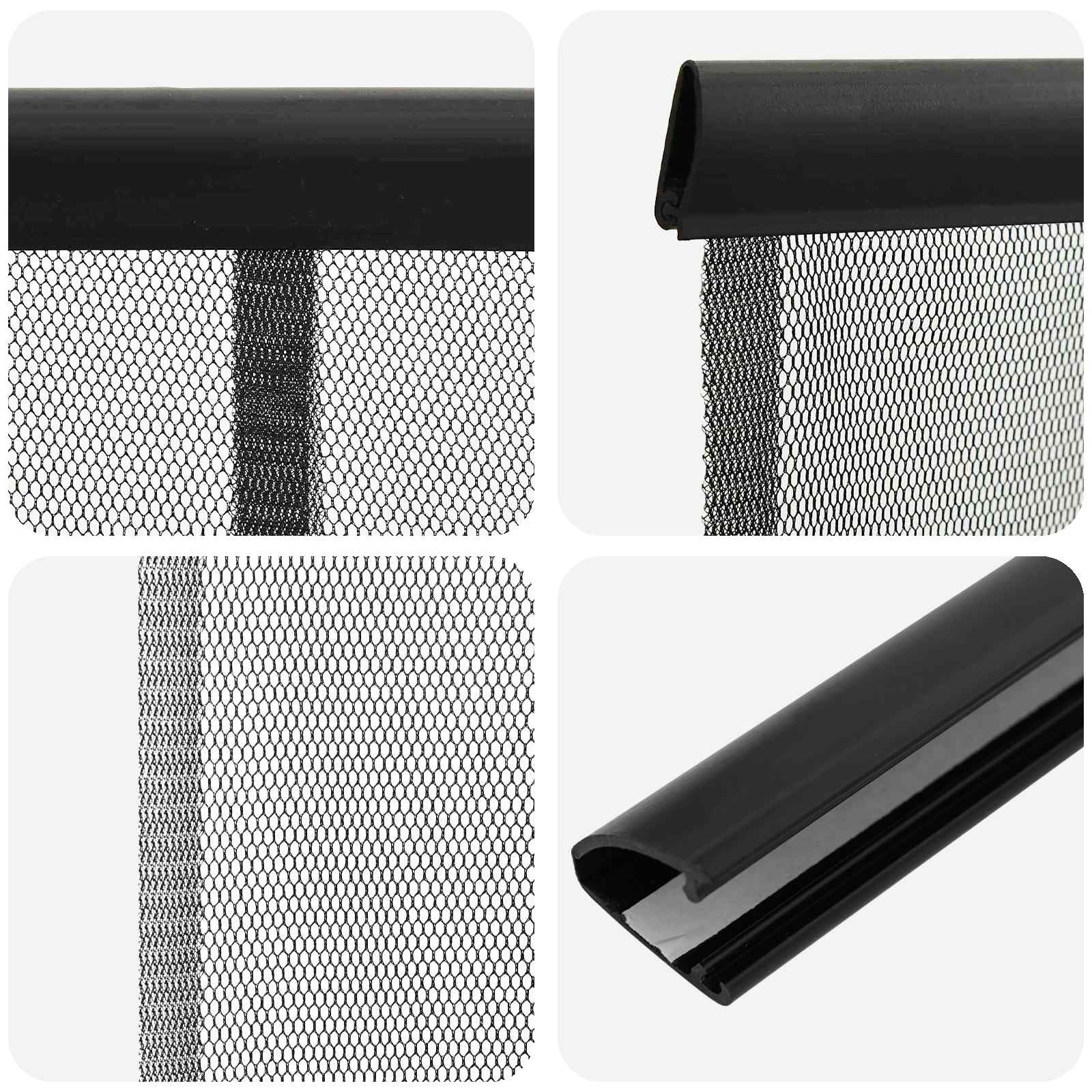 Insect deurenscherm met gaaskleed Zwart polyester image 5