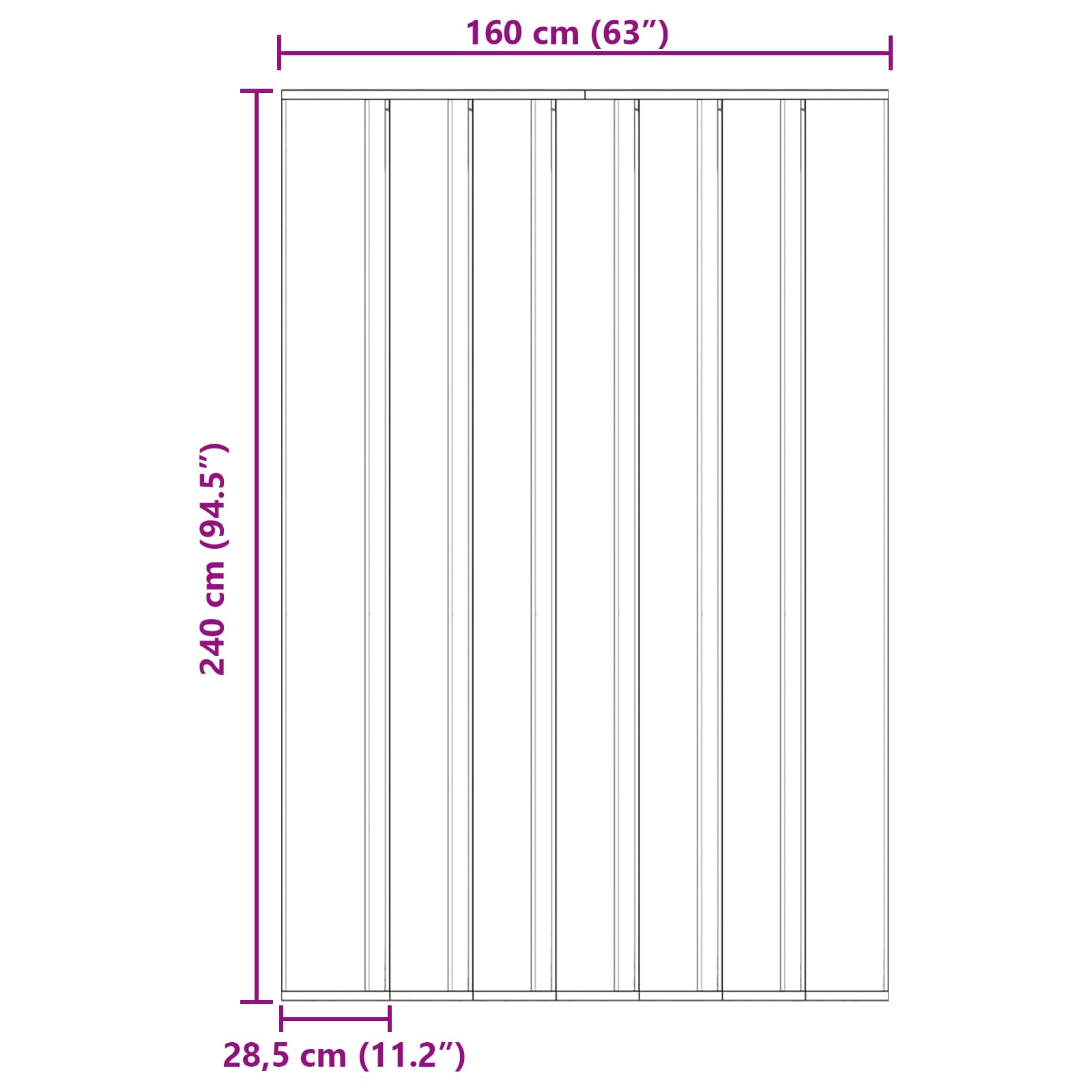 Deurhor met muggengaas Zwart 160 x 240 cm Polyester image 7