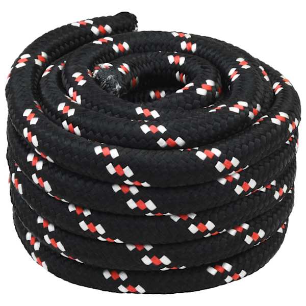 vidaXL Paadi k&ouml;is 3 mm 25 m Must ja punane PP