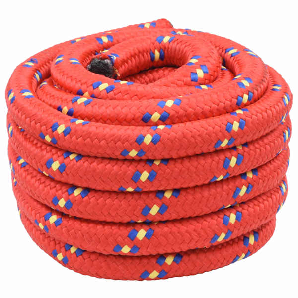 vidaXL Paadi k&ouml;is 3 mm 25 m Punane PP