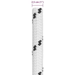 Lano na loď 2.5 mm 50 m Bílá Polyester - obrázek 7