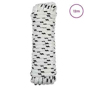 Lano na loď 12 m 1.2 Bílá a černá Polyester - obrázek 2