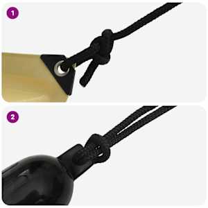 Lano na loď 6 m 2 Černá Polyester - obrázek 6