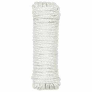 vidaXL Paadi k&ouml;is 10 mm 6 m Valge Pol&uuml;ester