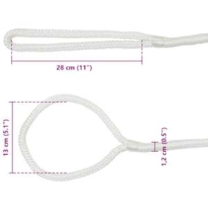 Lano na loď 15 m 1.2 Bílá Polyester - obrázek 7