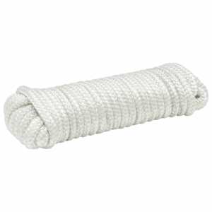 Lano na loď 12 m 2 Bílá Polyester - obrázek 3