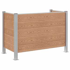 vidaXL Pr&uuml;gikasti tregi Pruun 161 x 85 x 115 cm Alumiinium ja WPC
