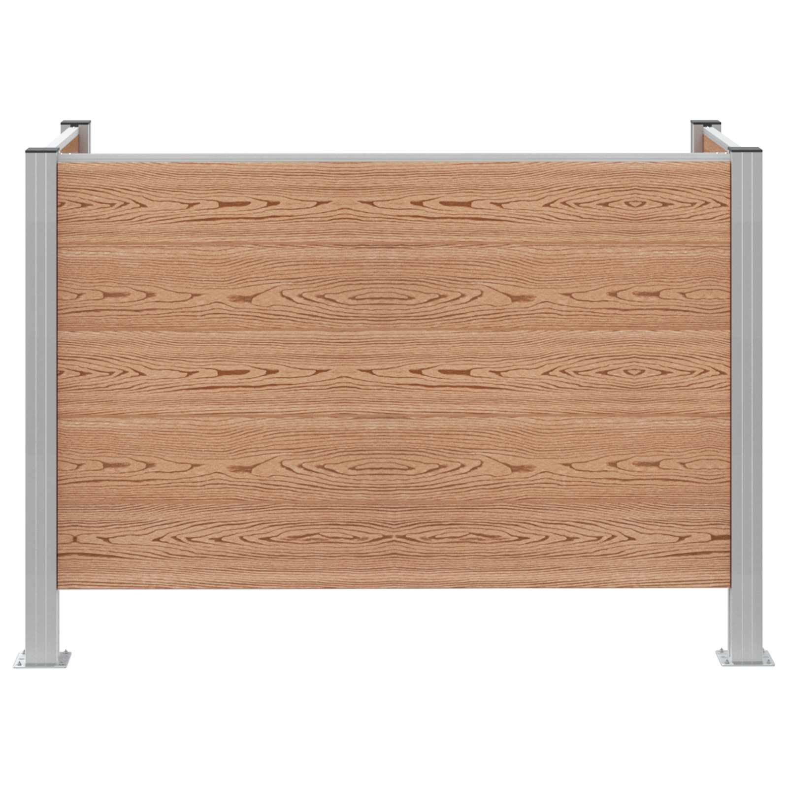 Afvalbak Schutting Bruin 161 x 85 x 115 cm Aluminium en WPC image 4