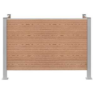 Plot pro popelnice Hnědá 161 x 85 x 115 cm Hliník a WPC - obrázek 4