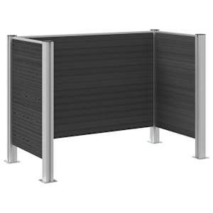 Plot pro popelnice Šedá 161 x 85 x 115 cm Hliník a WPC - obrázek 6