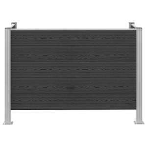 Plot pro popelnice Šedá 161 x 85 x 115 cm Hliník a WPC - obrázek 4