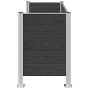 Plot pro popelnice Šedá 161 x 85 x 115 cm Hliník a WPC - obrázek 5