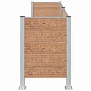 Plot pro popelnice Hnědá 237 x 85 x 115 cm Hliník a WPC - obrázek 5
