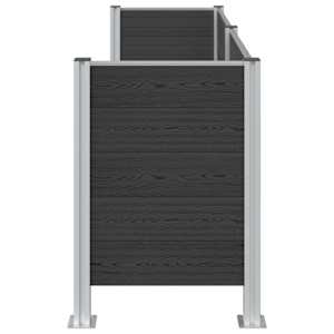 Plot pro popelnice Šedá 237 x 85 x 115 cm Hliník a WPC - obrázek 5