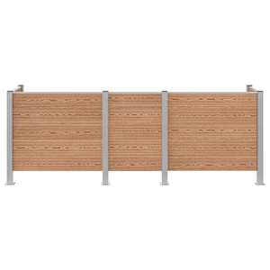 Plot pro popelnice Hnědá 315 x 85 x 115 cm Hliník a WPC - obrázek 4