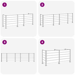 Plot pro popelnice Hnědá 315 x 85 x 115 cm Hliník a WPC - obrázek 9