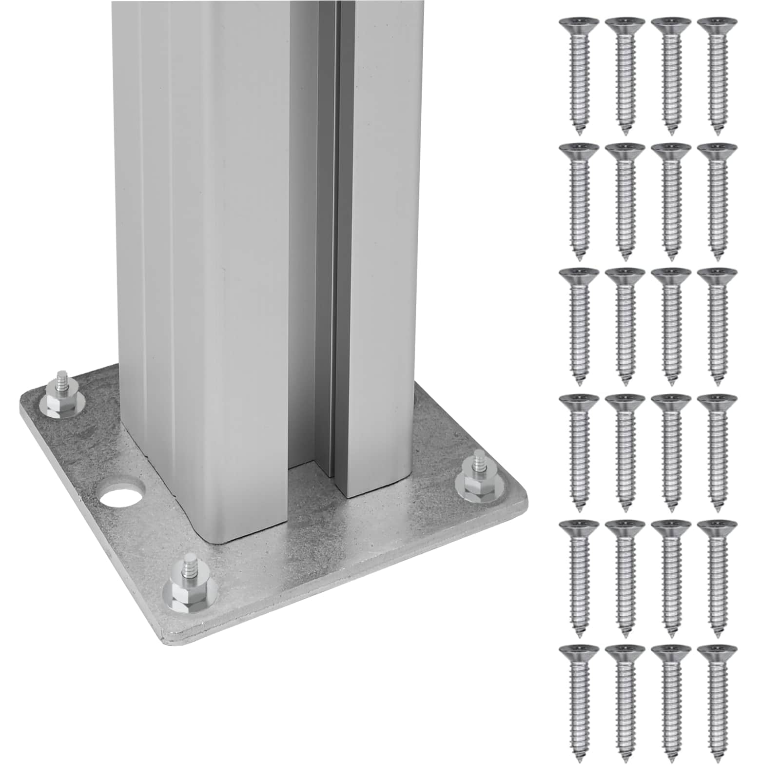 Afvalbak Schutting Grijs 315 x 85 x 115 cm Aluminium en WPC image 8