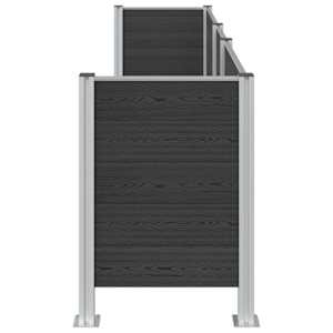 Plot pro popelnice Šedá 315 x 85 x 115 cm Hliník a WPC - obrázek 5