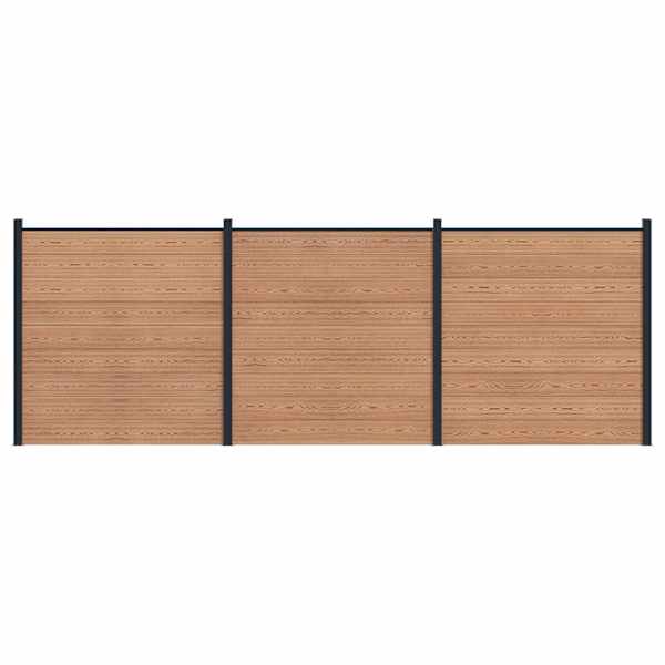 vidaXL Aia komplekt 3 tk 526 x 186 cm WPC ja Alumiinium Pruun